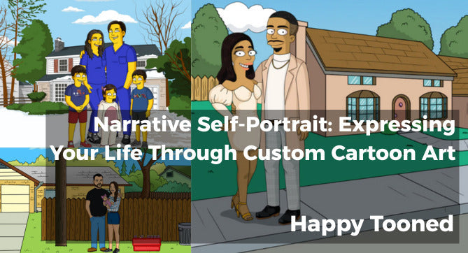 Narrative Self-Portrait: Expressing Your Life Through Custom Cartoon Art