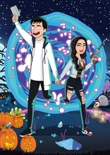 Load image into Gallery viewer, 'Rick and Morty' Custom Portrait
