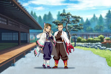 Load image into Gallery viewer, Demon Slayer Picture of you in an anime setting dressed up as main characters of the show. 
